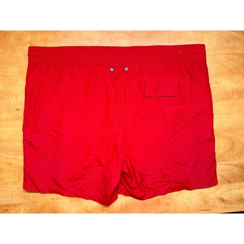 Polo Ralph Lauren Mens XL Red Blue Swim Trunks Board Shorts Mesh Lined 6